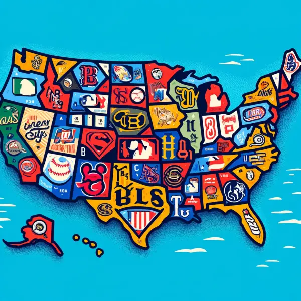 MLBチーム地図：アメリカ全土に広がる野球の魅力の画像