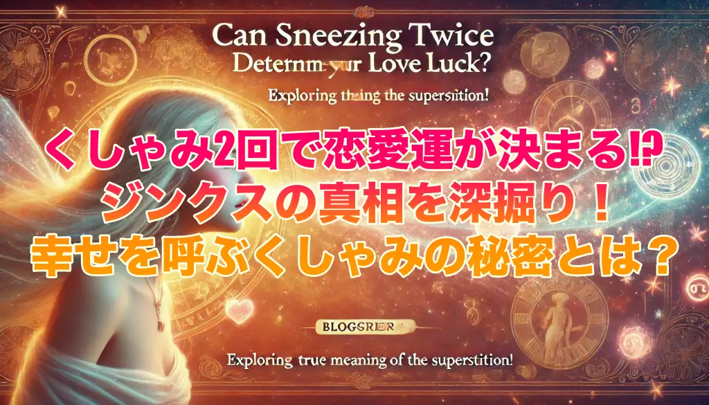 くしゃみ2回で恋愛運が決まる-ジンクスの真相を深掘り！幸せを呼ぶくしゃみの秘密とは？の画像